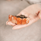  Bracelet en cuivre & corail fossile