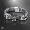 bracelet croix homme, bracelet médiéval, bijou gothique, bracelet argent ancien, bracelet viking homme, bijou symbolique homme, bracelet masculin original, bijou artisanal homme
