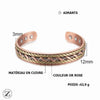 bracelet magnétique en cuivre pur, combine la puissance de ses 6 aimants aux vertus apaisantes et ses propriétés anti-inflammatoires du cuivre.