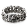 Bracelet Skull Homme en Argent Massif – Éminence Skull-Lux | Bijou Biker Luxe, Chaîne Large, Style Rock Premium