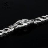 Bracelet ROCKSAN SLIM en acier inoxydable finement gravé de motifs aztèques. Élégance discrète, style antique revisité pour un look masculin affirmé