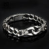 Bracelet ROCKSAN SLIM en acier inoxydable finement gravé de motifs aztèques. Élégance discrète, style antique revisité pour un look masculin affirmé