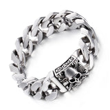 Bracelet Skull Homme en Argent Massif – Éminence Skull-Lux | Bijou Biker Luxe, Chaîne Large, Style Rock Premium