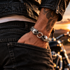 Unisex,Bijoux,Rock,Punk,Bracelet,Acier Inoxydable,Tête de mort.