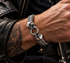 Unisex,Bijoux,Rock,Punk,Bracelet,Acier Inoxydable,Tête de mort.