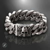 Bracelet Skull Homme en Argent Massif – Éminence Skull-Lux | Bijou Biker Luxe, Chaîne Large, Style Rock Premium