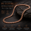Collier magnétique en cuivre massif - Néodyme
