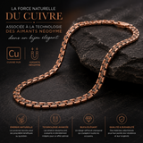 Collier magnétique en cuivre massif - Néodyme