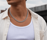 SILBERNE FIGARO-KETTE 11 MM