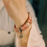 Bracelet corail naturel double rang – Bijou oriental mixte en pierre & laiton – Protection et énergie