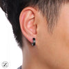 EARRING - FLAT PROFILE BLACK RING