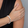 bracelet Athéna céramique blanche pierre de zirconium