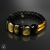 Bracelet Kalon en Pierres Obsidienne Dorée & Cuivre
