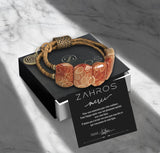  Bracelet en cuivre & corail fossile