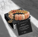 Bracelet corail naturel double rang – Bijou oriental mixte en pierre & laiton – Protection et énergie