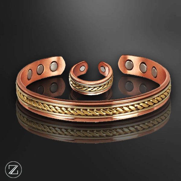Bracelet plus ring Copper