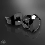 CLOU D'OREILLE 6MM AVEC ZIRCONE NOIRE