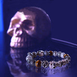 BRACELET PEARL ARTBOUR B52S bracelet chic- perle de zirconium-têtes de mort-Zahros
