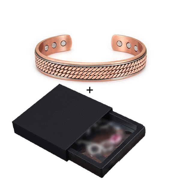 Bracelet en cuivre pur torsadé magnétique - Soulage douleurs & arthrose | Zahros